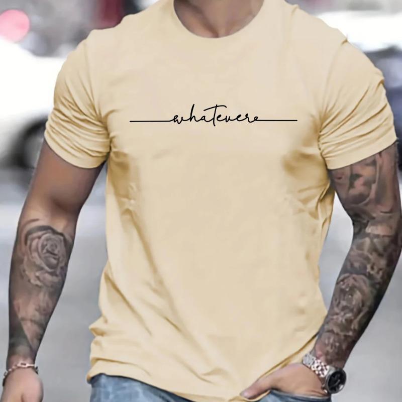Мужская летняя футболка свободного размера из 100% чистого хлопка с буквенным узором и короткими рукавами, повседневная, удобная, с круглым вырезом, футболки для мужчин