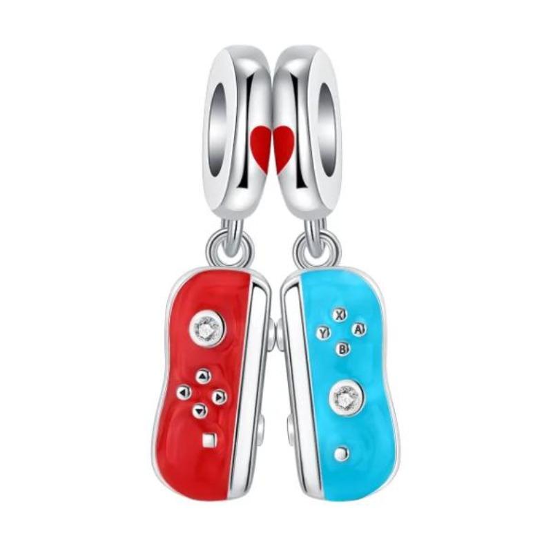 Снова в школу Медные шармы Сумка Наушники Кубик Рубика Часы Игровая консоль Бусина Подвеска Подходит для браслета Ожерелье Ювелирные изделия