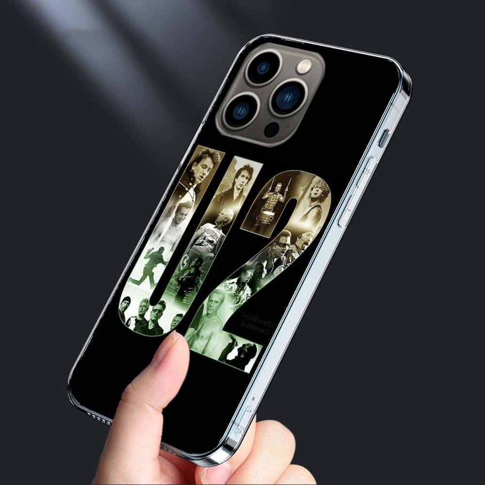 Band U2 Phone Case For Iphone 16E 15 Pro 14 Plus 17E 16 17 Pro Max Air 11 12 13 Mini Shockproof Capa Cute Cover TPU Clear