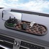 Противоскользящий коврик для приборной панели с держателем для телефона, вращающийся на 360 градусов, встроенный держатель для парковочного номерного знака, безопасный держатель для телефона для вождения