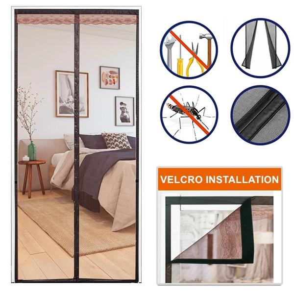 Anti-mosquito Nets for Doors Kitchen Curtains Insect Protection Magnetic Durable Washing Car Fly Mesh Magnets Separators Screens