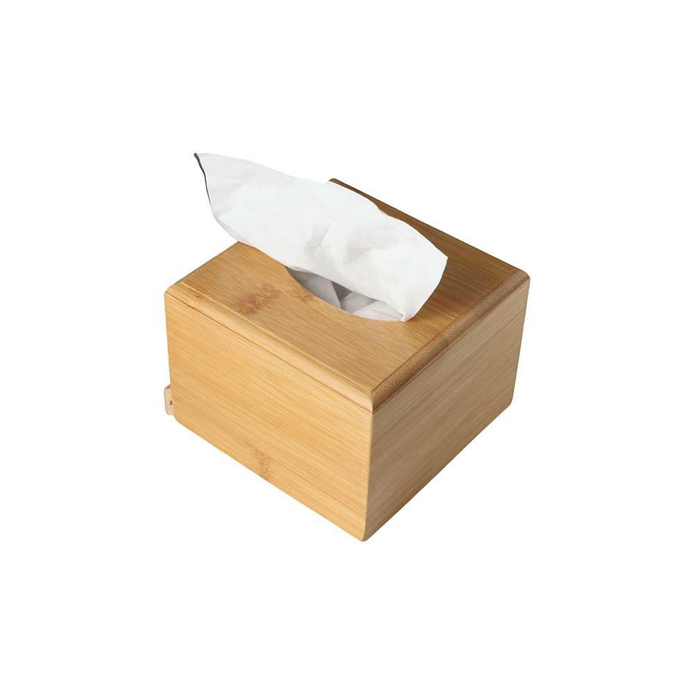 Organizer Square Bamboo Table Decoration Napkin holder Tissue Rack Tissue Holder Storage box