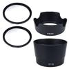 Compatible Lens Hood and Lens Filter Set for Canon and 58mm Double Zoom Lenses EW-63C ET-63 (Black)