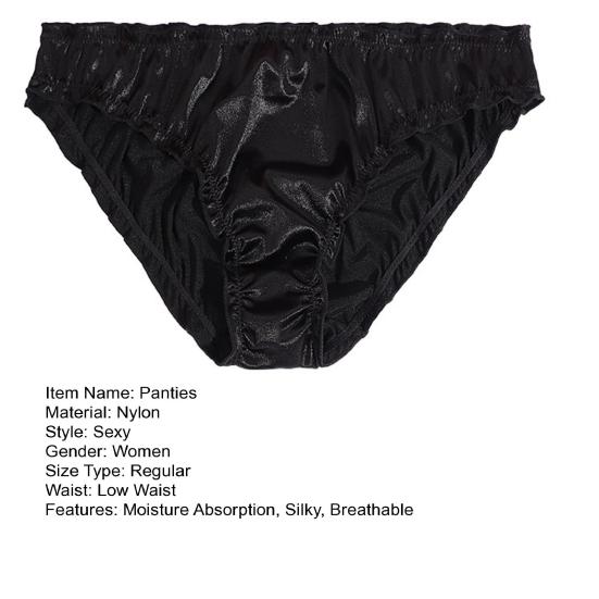 Lady Panties Low Waist Bouncy Solid Color No Constraint Comfortable Anti-peeking