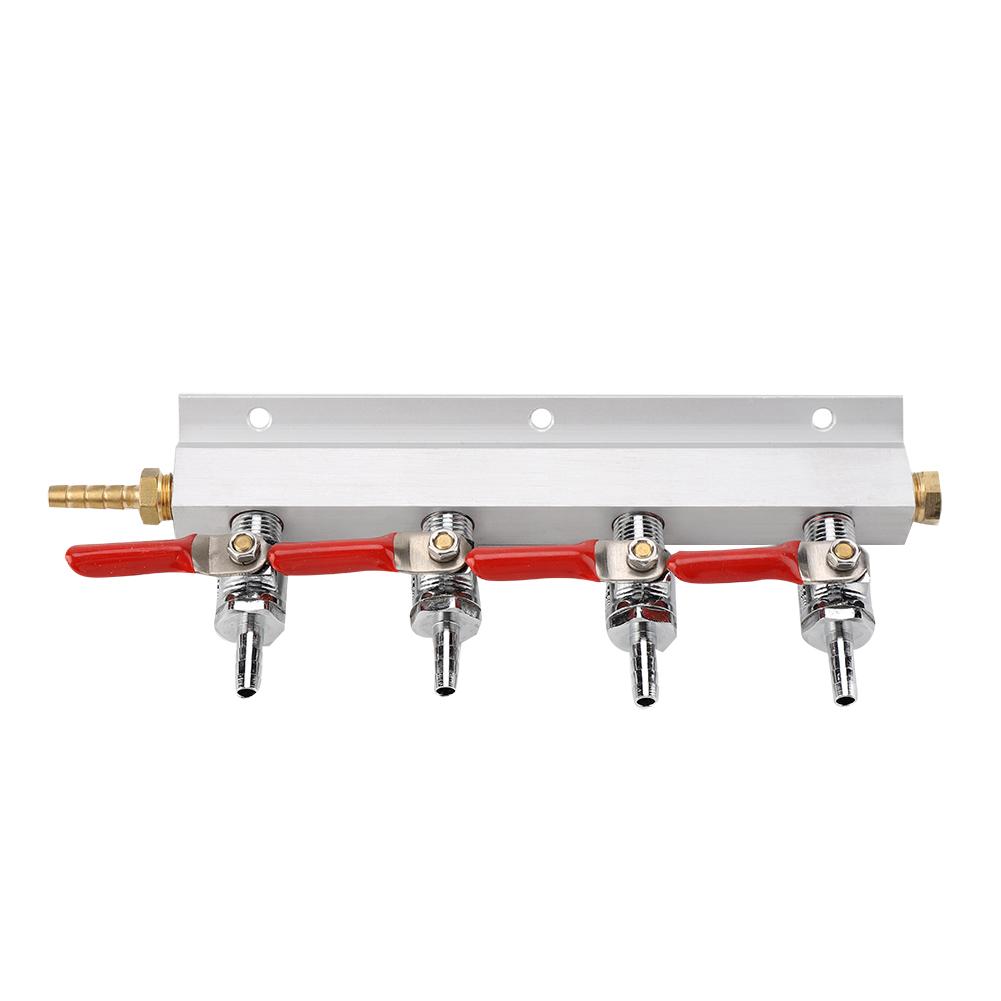 Muti way Home Co2 Gas Manifold Distribution Splitter Beer 4 Way
