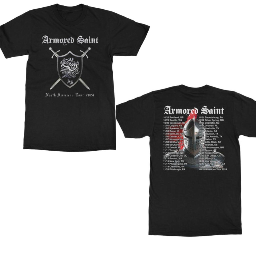 Pop ARMORED SAINT Band Graphic Cotton Tshirt Unisex Summer Short Sleeve Fashion Brand Tee Luxury Casual Vintage Retro Top