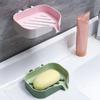 Wall-mounted Drain Soap Dish Holder Punch-Free Draining Soap Storage Rack Kitchen