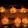 Halloween Light String 3D Pumpkin Design Easy To Use Battery