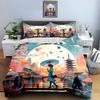 Elegant cityscape illustration. Bedding Duvet cover sets Duvet covers Pillowcases gifts (1 * Duvet Cover 2 * Pillowcases, without duvet insert)