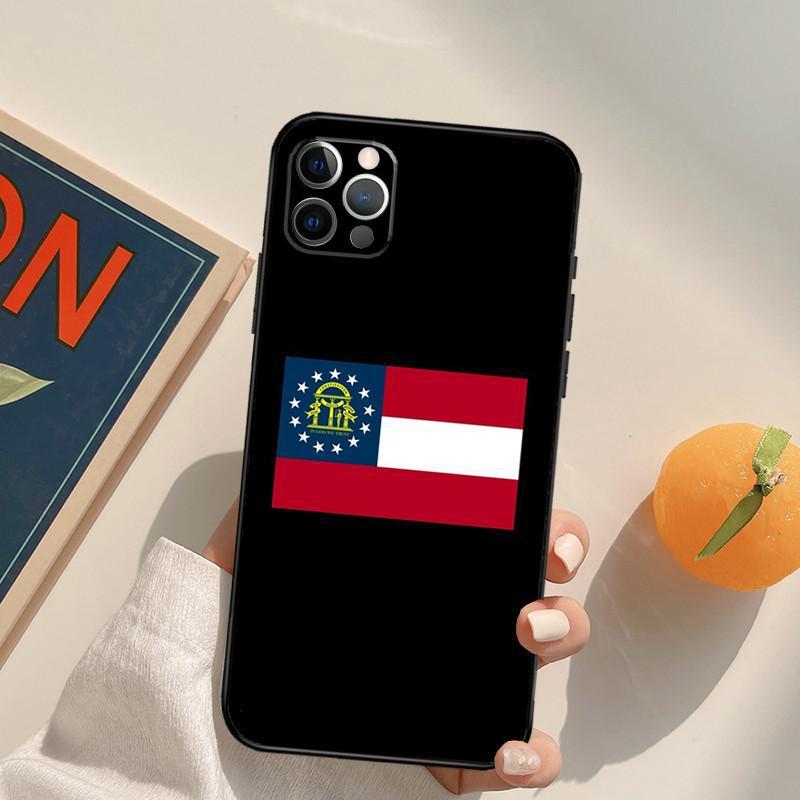 Подходит для чехла для мобильного телефона Apple IPhone11, чехла для мобильного телефона с флагом штата Джорджия, окрашенного в цвет анти-падения, чехла для Huawei Anti-Drop