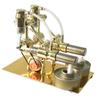 Golden Twin Cylinder Stirling Engine Model Physics Teaching Experiment Steam Power Technology Invention Diy Experimental Student Gifts