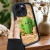 Phone Case: 2D Flat Design Suitable for iPhone 18 17 16 15 14 13 Pro Protective Case, Cactus and Little Rabbit, Perfect Christmas and Halloween Holida