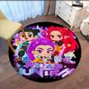 Custom Name KPop Demon Hunters Printed Round Rug Carpet Chair Rug Area Rug Entryway Doormats,for Office Chair Living Room Bedroom Kitchen Room.