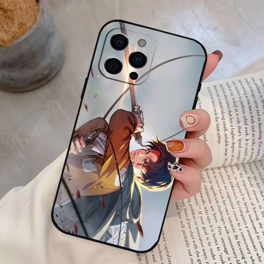 Чехол для телефона Эрен Йегер Леви Аккерман Силиконовый Мягкий Для IPhone 17 16 15 14 13 12 11 X XR Plus Pro Max Plus
