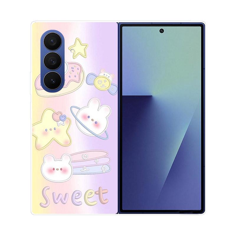 Для Samsung Galaxy Z Fold 7 6 5 4 3 2 Чехол Прозрачная Защитная Задняя Крышка Жесткий ПК Корпус Для Samsung Z Fold7 Fold6 Fold5 Чехол