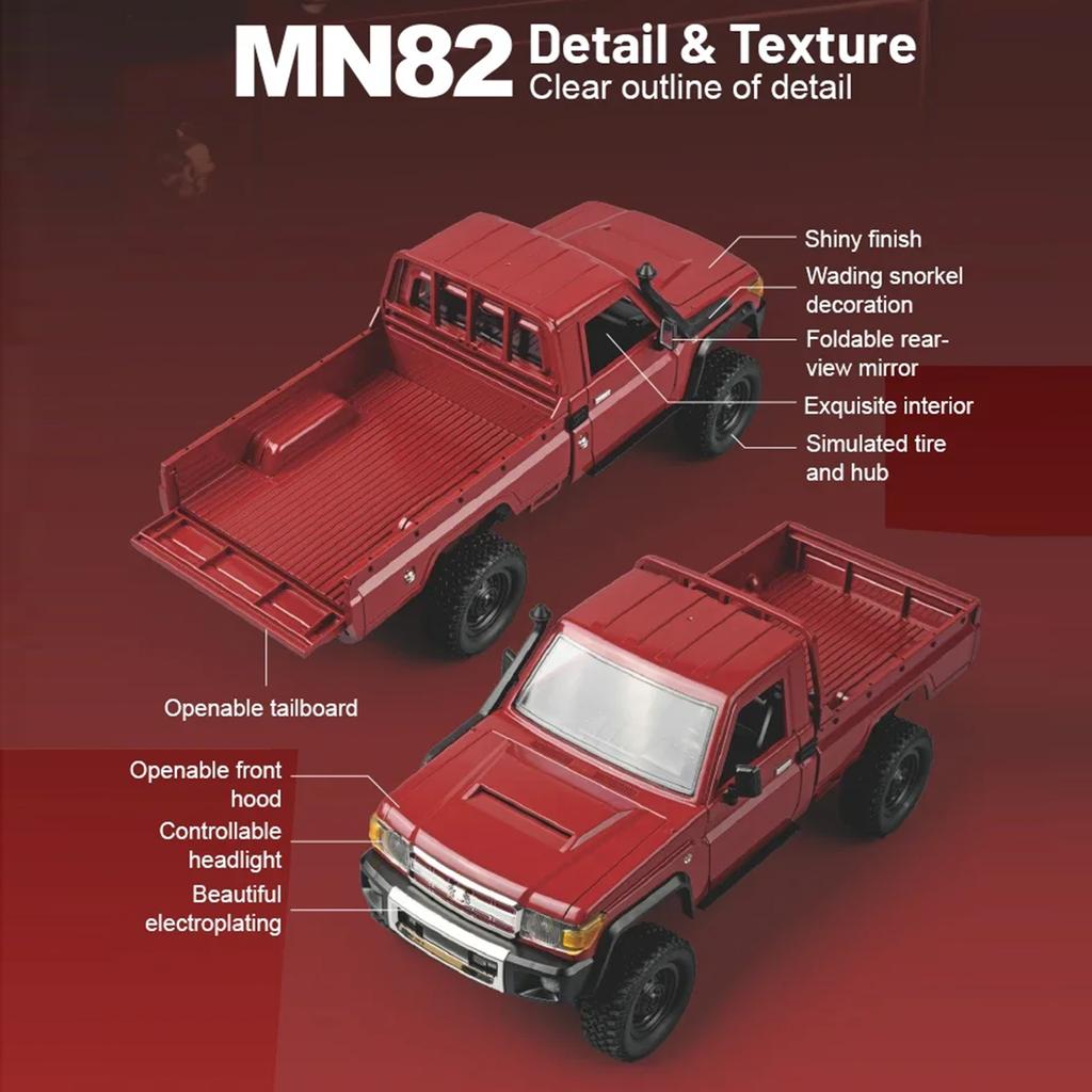 MN82 Полноразмерный внедорожный автомобиль для скалолазания с полным приводом и высокой мощностью, с дистанционным управлением