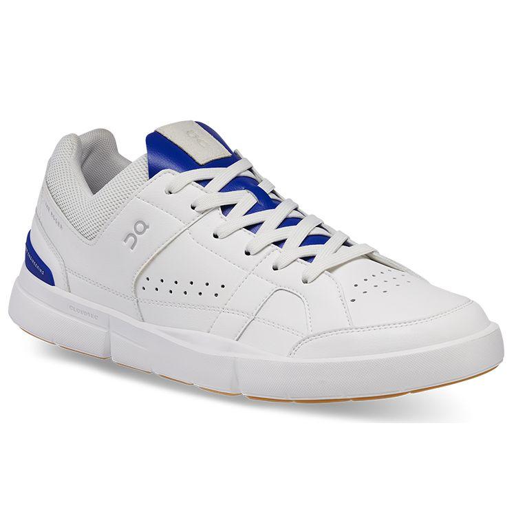 On Federer X  The Roger Fabric Leather Comfortable Casual Slip Resistant Durable Lightweight Low Top Sneakers Men Sneakers White Indigo 48.98509