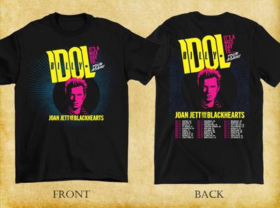 2 Sides Tour Billy Idol tOUR Concert T Shirt Unisex S-5XL 1R148
