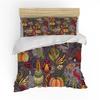 2025 Luxury New 3D Print Autumn Thanksgiving Day Duvet Cover King Queen Cartoon Orange Pumpkin Turkey Bedding Set Maple Leaves