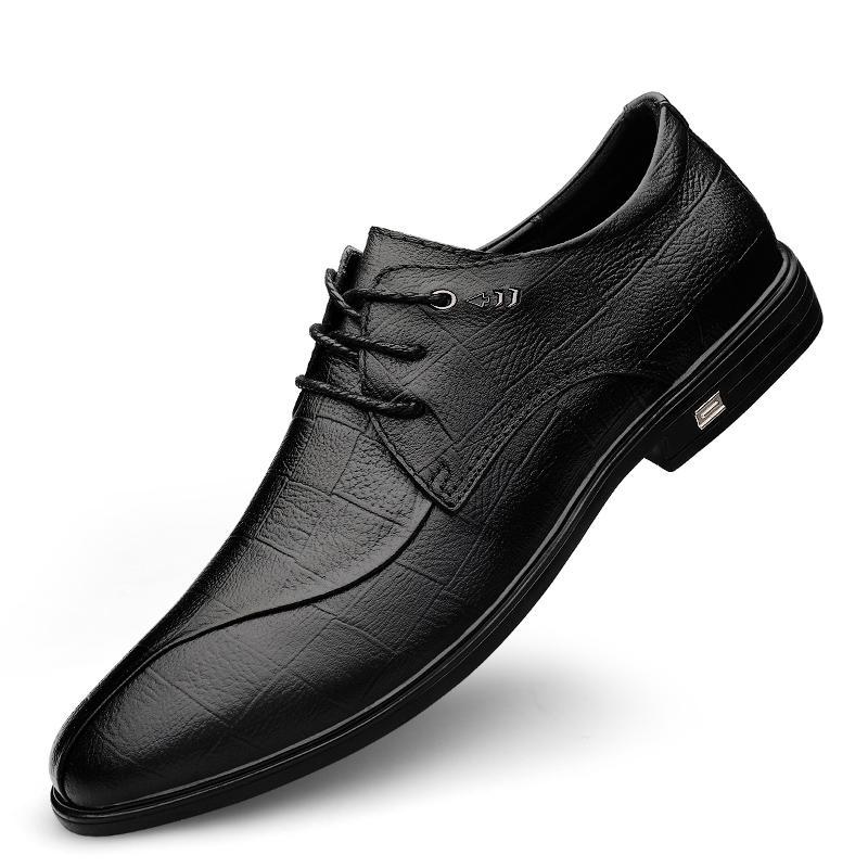 New Minimalist Design Men Comfortable Soft Breathable First Layer Cowhide Sizes 36-46 Office Business Lace Up Formal Oxford Shoe