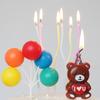 Свеча Ветер Медведь Разноцветный Пластиковый Воздушный Шар Нить Торт Топпер Мультяшный Милый Украшение для Вечеринки по Случаю Дня Рождения