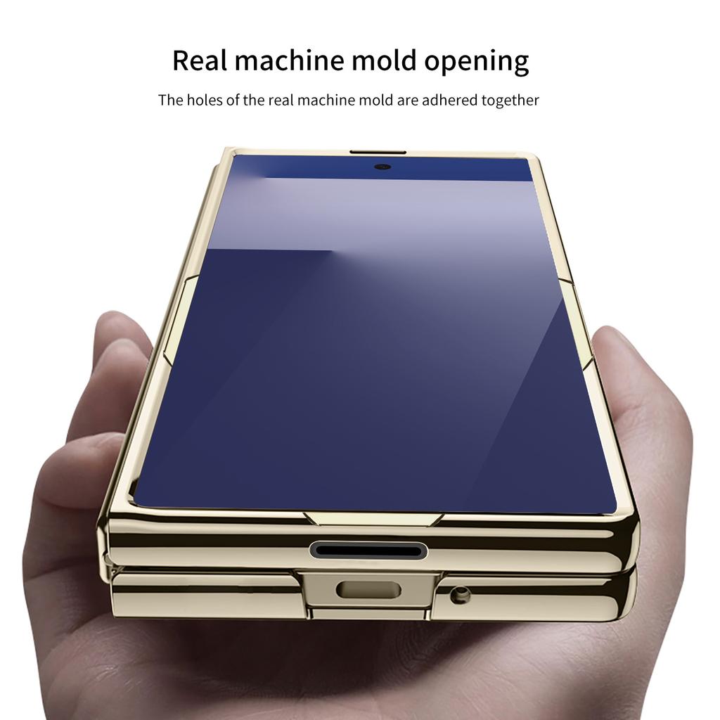 Чехол для мобильного телефона Samsung Z Fold7 Гальванизированный ПК Призрачный Большое отверстие Прозрачный Защитный чехол для складного экрана Fold7