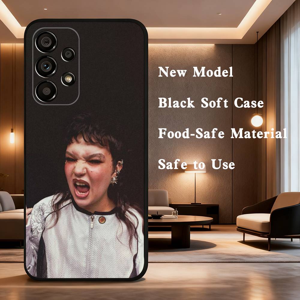 L-Lola Young Messy For Samsung Galaxy A73,31,Note,22,71,53,32,72,41,8,9,52,J7,Soft Black Silicone Cover Case