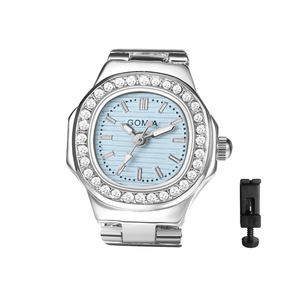 Ring Ring Watch Ring Watch Analog Cute Stylish Waterproof Free Size Fashion Ring Silver Gift for Girlfriend Birthday Christmas Day Women's Women's