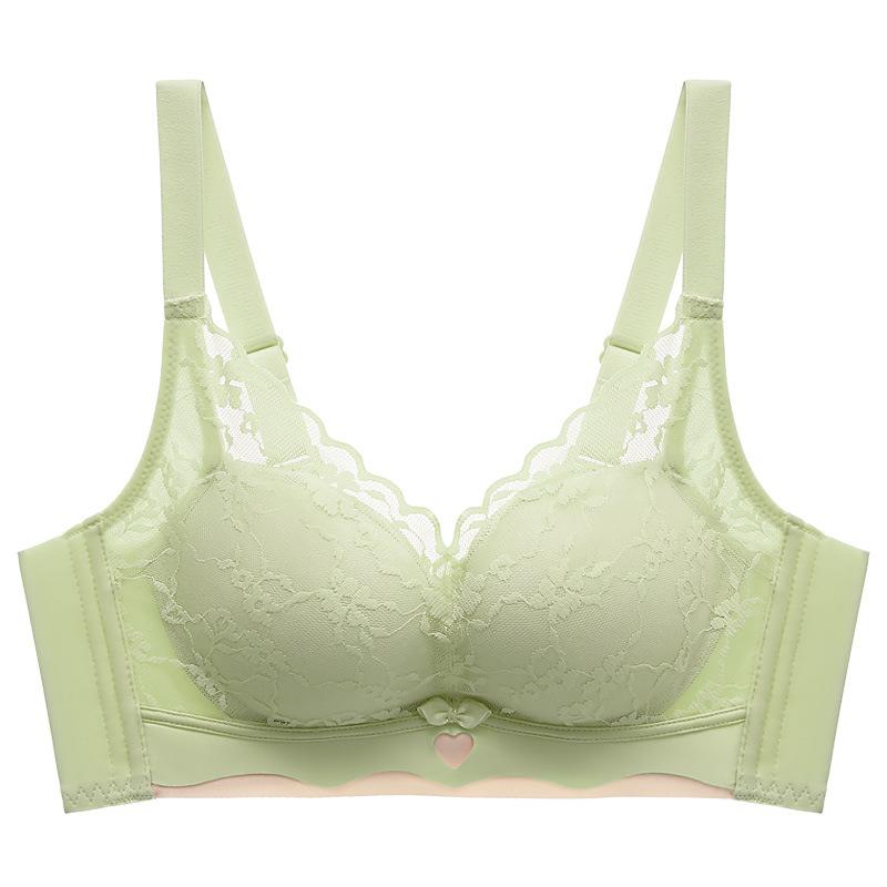 Knitted new lace women's steel-free adjustment bra cover gathers and collects breasts OEM