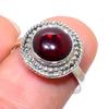 Кольцо из стерлингового серебра 925 пробы с натуральным гранатом ручной работы S.7 N1E26