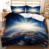 Galaxy Planet DUVET Cover Universe Duvet Cover Universe Outer Space Quilt Cover 3D Starry Sky Series Polyester Bedding Set
