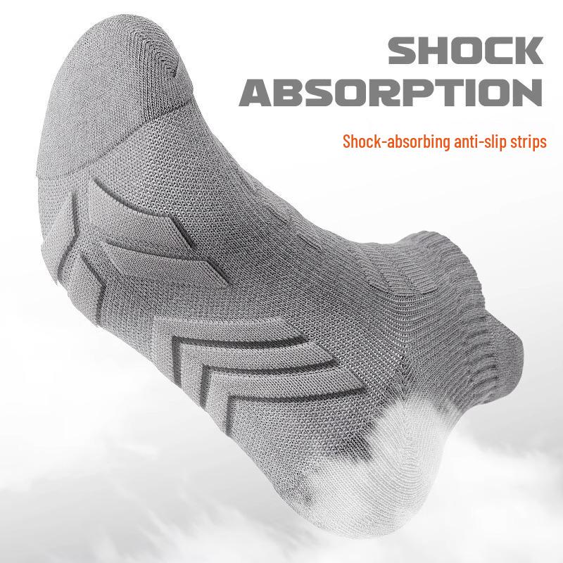 Мужские трансграничные спортивные носки: Короткие, с амортизацией для бега и активного отдыха