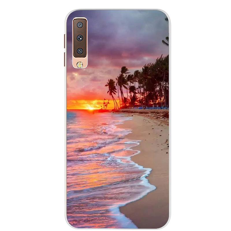 Чехлы для Samsung Galaxy A7 2018, силиконовый цветной чехол для телефона, чехол для Samsung A7 2018 A750 A750F, защитный корпус 6,0 дюймов