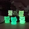 Glow At Night Mini Cat Animal Tiny Cat Ornaments Glow Dark Ornaments  for DIY Home Decor