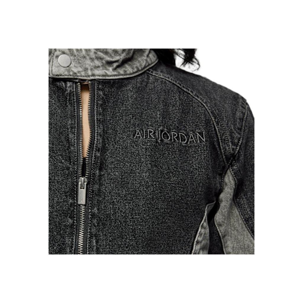 Jordan Куртка женская Air Soft Skin Fashion Stand Wool Jacket Black Teal-Grey Iron-Grey HF9426-010