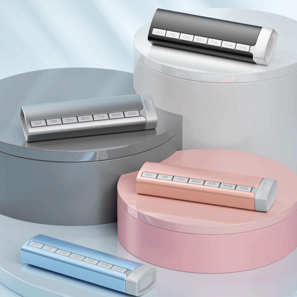 Aluminum Construction Weekly Pill Organizer Large Capacity Pill Organizer Pill Box Supplements