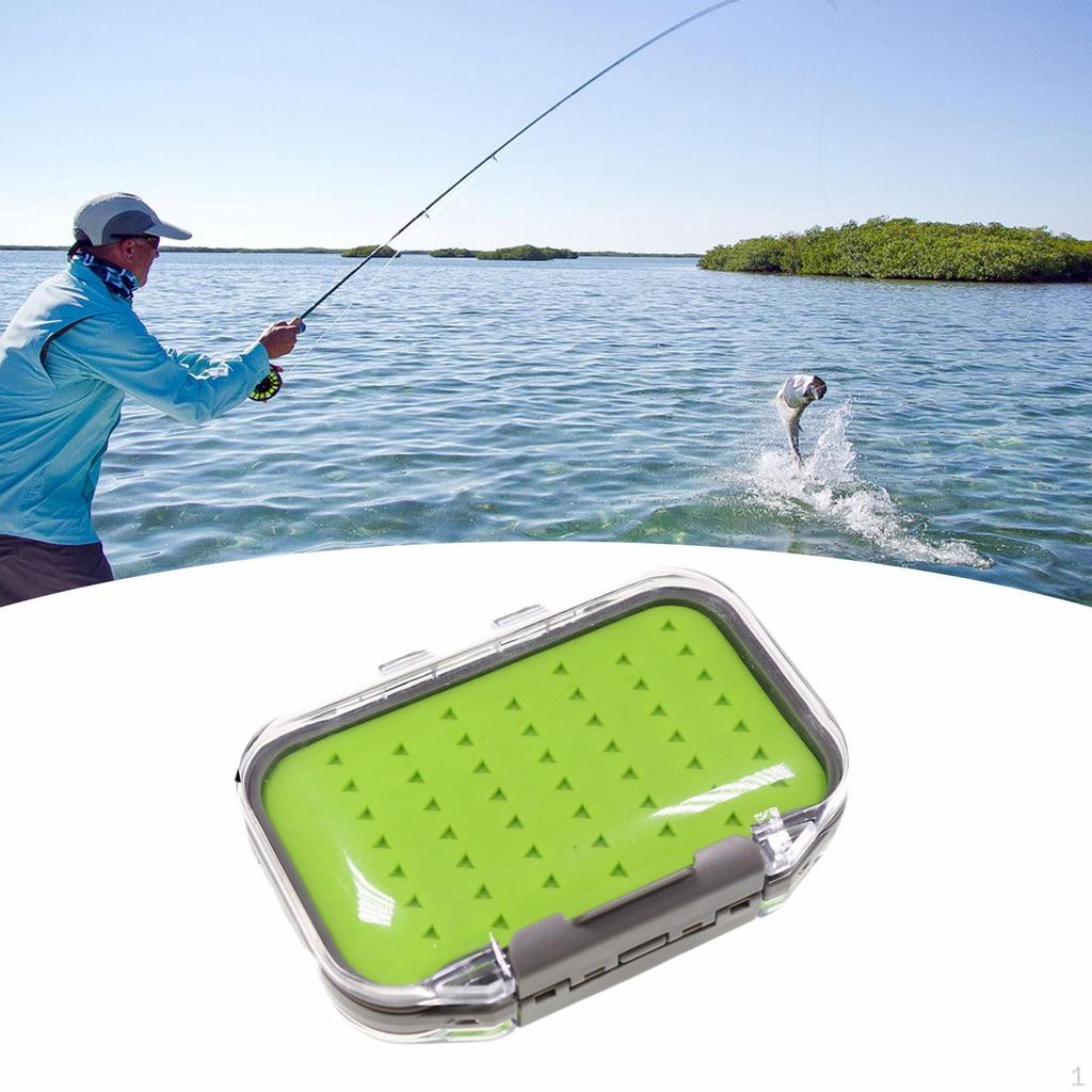 Fly Box Fishing Easy Grip Freshwater Saltwater Transparent Boxes Organizer Lightweight