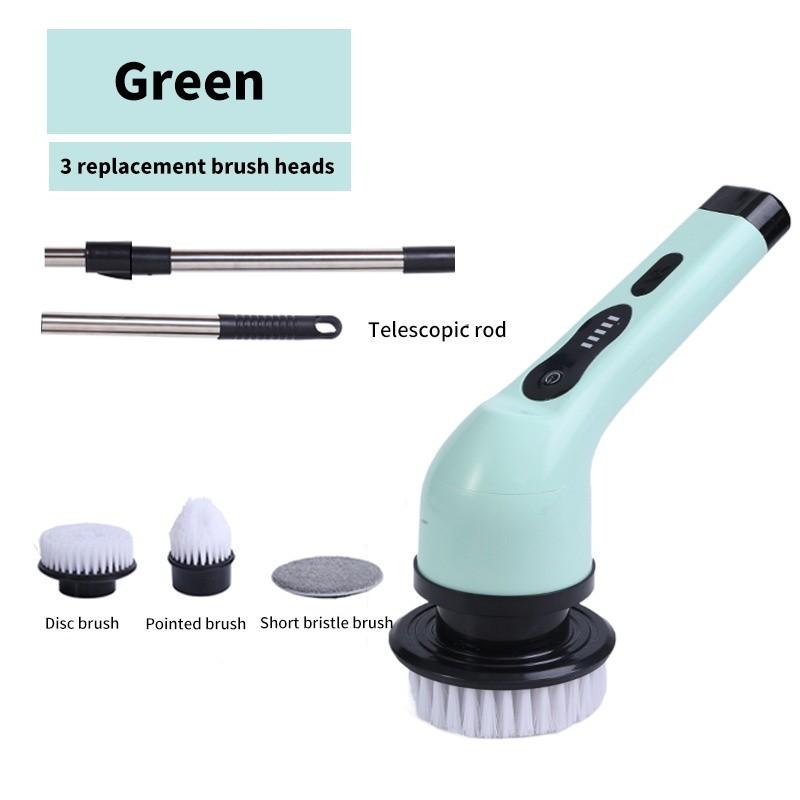 25W Multifunctional Wireless Electric Cleaning Brush Household Kitchen Bathroom Rotary Scrubber Portable Handheld Cleaning Gadgets