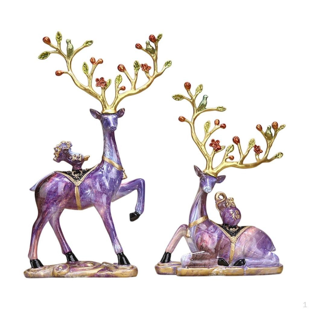 2 Deer Sculptures for Decorative Use In Living Spaces