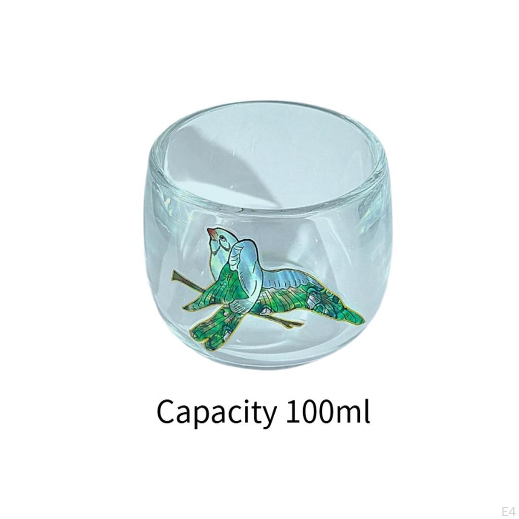 Стеклянная чашка 100 мл Ручная работа Кружка для кофе Чашка для чая Мастер Кунг-фу для латте Взрослые Мужчины Женщины Чайная церемония