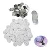 100 Set Pin Back Button Parts Tinplate Plastic Base Rustproof Widely Used Button Making Supplies