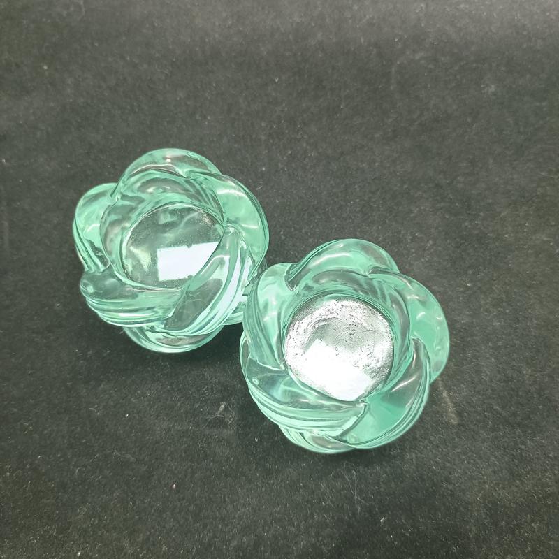 5.5cm Rose Quartz Green Aventurine Candle Holders Many Different Materials Flower Shaped Candle Sticks for Home Decoration