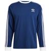Originals Adicolor 3S Comfortable Striped Crew Neck Long Sleeve T-Shirt Men Tops Night-Indigo IM9428