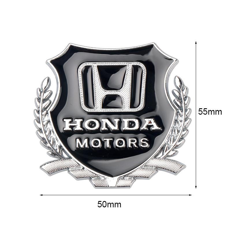 QLN2 1/2Pcs Car Styling 3D Metal Logo Body Fender Side Window Sticker For Honda CIVIC FORZA Insight Accord Hornet Type R Type S Mugen
