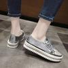 Женские туфли на платформе, роскошные повседневные кроссовки из искусственной кожи для женщин, тренд 2024 года, удобная модная обувь для ходьбы на открытом воздухе