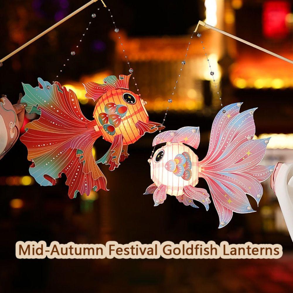 Goldfish Paper Lanterns Glowing Hanging Lamp Kids Gift Handheld Led Toy