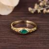 Green Onyx Gold Plated Handmade Designer Ring, 925 Silver Ring, Bohemian Ring, Stacking Ring, Unique Gift, Wedding Ring
