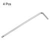 uxcell 4mm Ball Hex Wrench, L-Shaped Hex Key Wrench Set, Long, 141mm Total Length, Set of 4, Easy to Apply Force, For Tightening, DIY Tools