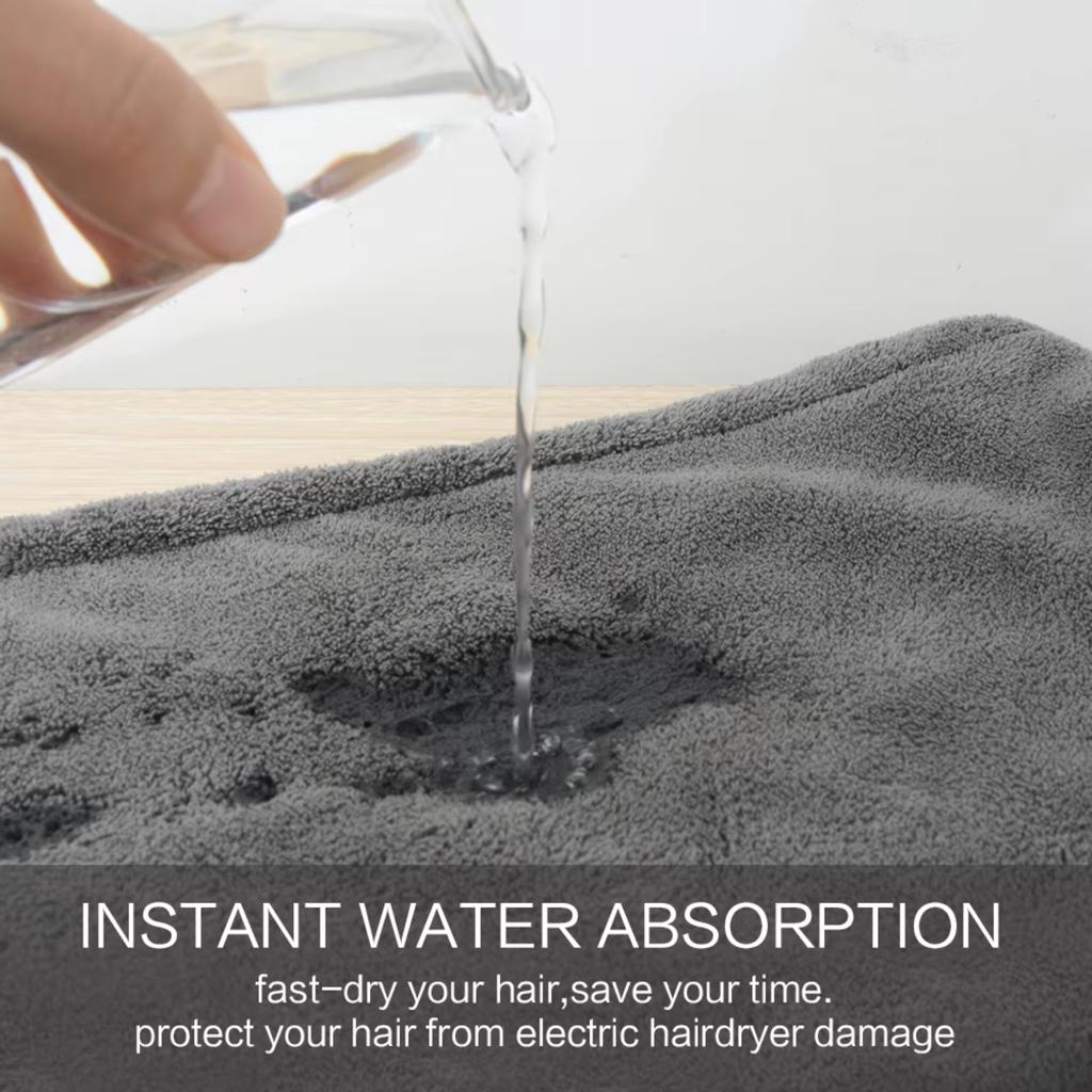 Полотенце-обертывание для волос Супервпитывающее Микрофибра Коралловый вельвет Полотенце для сушки волос Быстросохнущий Тюрбан для волос