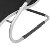 Sun Lounger with Cushion Aluminum and Textilene Black